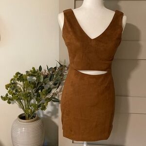 Buddy Love Brown Cutout Mini Dress